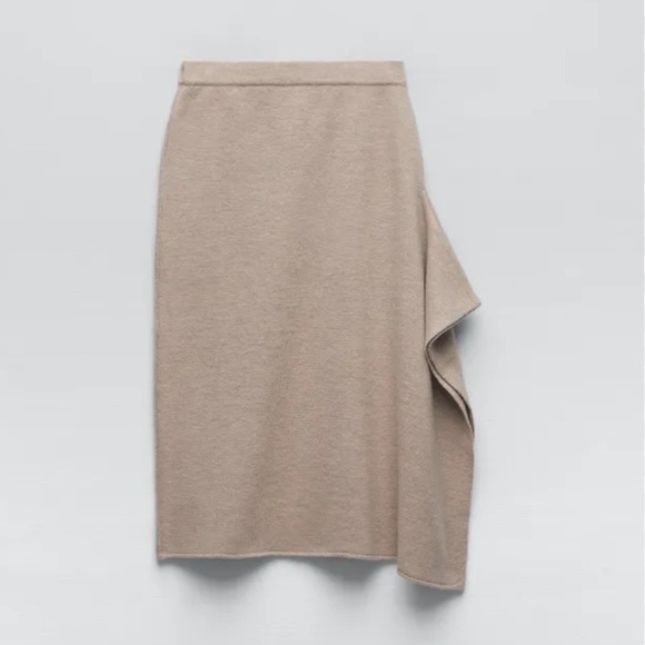 New ZARA  100% WOOL RUFFLED SKIRT - Picture 14 of 14